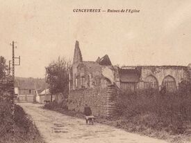 Eglise détruite en 1917 Eglise détruite en 1917