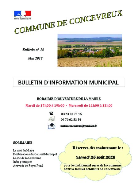 Concevreux infos mai 2018