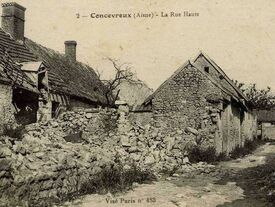 Rue haute détruite en 1916 Rue haute détruite en 1916